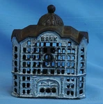 Original Antique Cast Iron A. C. Williams Dome Coin Bank. Fixed Price $29.95.