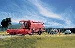 Walthers Ho Scale Farm Combine With Grain & Corn Heads Tractor Vehicle (kit). Fixed Price $34.49.