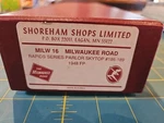 Scale Brass Shoreham Shops Milwaukee Road Rapid Series Parlor Skytop, 1948 Fp. Fixed Price $1000.00.