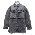 Good American Oversized Quilted Denim Shacket QDS235B 1/2 (small Medium). Fixed Price $61.95.