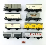 ME58 - Piko/jouef/lima H0 Lot Varied Freight Wagons 2 Axles. Fixed Price $68.55.