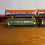 Vintage Lionel Postwar Gauge Pair Of 2440 Green Pullman Cars W/ Original Boxes. Fixed Price $170.00.