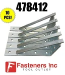(qty 10) Unistrut B-line Shelf Bracket Brace 12-1/2" #478412 P1773 Eg Channel. Fixed Price $241.49.