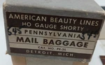 American Beauty Lines Pennsylvania Railroad Prr 85' Mail Baggage Car PE25 Ho Rtr. Fixed Price $39.99.