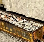Scale Rail Cusom Loaded Gondola Hopper Nib Weathered. Fixed Price $225.00.