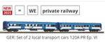 Piko Pr Passenger Car Set 28322 Ho Scale Dc. Fixed Price $125.00.