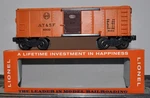 Lionel X6454 Atsf Orange Boxcar With Black Lettering-glosss Finish Repro. Fixed Price $50.00.