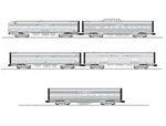 Lionel 2527680 & 2527690 15" Santa Fe Aluminum 5-CAR Passenger Set, Gauge. Fixed Price $1500.00.
