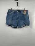 Levi's Shorts Womens 32 Blue Denim Stretch Medium Wash A-line Streetwear Nwt. Fixed Price $13.99.