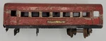 Lionel 1674-1 Gauge Prewar Jr. Red Streamliner Passenger Car Frame & Shell. Fixed Price $15.00.