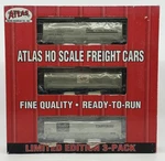 Atlas 1120 Private Owners Acf 3-BAY Cylindrical Covered Hopper (3-PACK). Fixed Price $60.00.