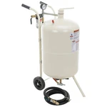 Shop Fox M1115 20 Gallon 65-125 Psi Heavy Duty Portable Rolling Sandblaster. Fixed Price $475.00.