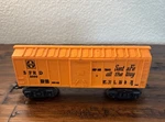 CB4: Marx Santa Fe Sfrd #3280 Box Car Gauge Orange. Fixed Price $15.36.