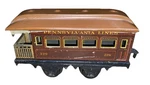 Antique Bing Prewar Tin Litho 529 Pennsylvania Lines Passenger Train Car Germany. Fixed Price $69.99.