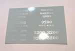 Ives Gauge 3200 Locomotive Engine (not Included) White Water Decals Look!. Fixed Price $8.00.