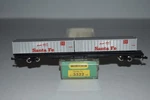 Scale Minitrix 3322 Santa Fe 86' Flat Car With Containers C55031. Fixed Price $17.99.