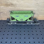 Lionel Lines Prewar Tin Plate Gauge Green Single Bay Hopper Car # 2653. Fixed Price $35.00.