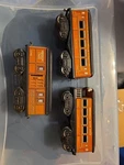 American Flyer (3) Tin Litho Cars 1205, 1206, 1207 Chicago, Milwaukee, St. Paul. Fixed Price $89.99.