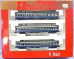 Nib Rivarossi Scale 3 Car Box Set 0585 Baltimore Ohio (b&o) Passenger. Fixed Price $110.00.