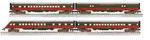 Lionel 2427430 North Pole Central Christmas 18" Aluminum Passenger 4-PACK New. Fixed Price $1445.00.