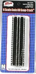 Atlas #2501 - 5" Straight Track Section 6 Pieces Scale Code 80 Rails. Fixed Price $7.50.