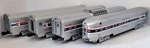 Williams O Ga Amtrak 60' Aluminum Passenger Car Set #LL1027. Fixed Price $299.00.