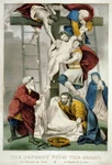 Photo:currier & Ives Descent From The Cross 1870S Religion. Fixed Price $13.49.