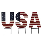 Best Morning View Usa Yard Sign American Flag Metal Star Garden Stake Patriotic. Fixed Price $46.56.