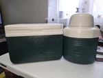 Vintage 1980'S Coleman Cooler/lunch Box Model #5205 And Water Jug 5516. Fixed Price $49.99.