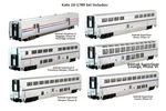 Scale Kato 10-1789-1 Amtrak Superliner Phase Vi 6-UNIT Bookcase Set W/ Lights. Fixed Price $280.00.