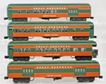 Williams 43352 Great Northern 72' Heavyweight Passenger 4-CAR Set Gauge 3-RAIL. Fixed Price $299.99.