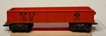 Marx 51170 Erie Orange Plastic Drop-end Gondola 8 Wheel. Fixed Price $105.00.