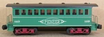 Thomas Industries 1869 "pioneer" Green Passenger Car O-gauge *clean*. Fixed Price $69.99.