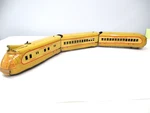 Marx M10000 Streamliner Tan, Cream Litho 3PC Windup Prewar Gauge X7996. Fixed Price $115.00.