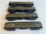 Ho Rivarossi Set Of 4 Santa Passenger Cars With Interiors. Fixed Price $84.50.