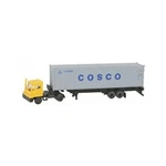 Kato 31-621 Yellow Yard Tractor W/40' Cosco Container And Chassis. Fixed Price $25.99.