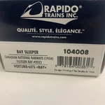 Ho Rapido 104008 Hudson Bay #2023 Sleeper Canadian National New In Box. Fixed Price $323.10.
