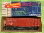Roundhouse #2117 - 50' Ext Brace Car Dbl Wood Doors Box Up# 151273 Nos. Fixed Price $13.50.