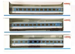 Marklin Ho 4327 4384 Set Of Blue Passenger Cars - Nos Free Shipping. Fixed Price $99.00.
