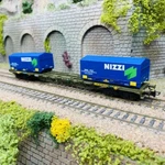 Container Wagon Sgnss "nizzi", Fs Cemat, Ep - Vi Rivarossi HR6615. Fixed Price $80.43.