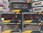 Rapido Trains Inc. Ho Scale Box Car Lot (5) Northwestern Pacific, Acl, New. Fixed Price $175.00.