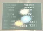 Ives Gauge 3251 Locomotive Engine (not Included) White Water Decals Look!. Fixed Price $8.00.