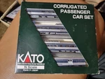 Kato 106-1801 Corrugated 4 Passenger Car (set D) Wabash Dome Observation. Fixed Price $299.95.