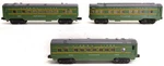 Lionel Vintage Gauge Assorted Passenger Cars: 2400, 2401, 2402 3. Fixed Price $149.99.