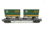 Mth 20-98105 Northern Pacific Flat Car W/20' Trailers Ln. Fixed Price $47.99.