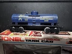 Lionel And 027 Gauge Alaska Railroad Single Dome Tank Car W/ Box Train. Fixed Price $35.00.