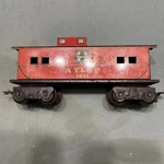 Marx Train Santa Fe At&sf 1951 Caboose Tin Litho Type D Trucks 8 Wheels V3. Fixed Price $15.79.