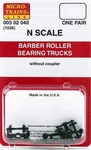 Micro-trains 00302040 1036 Barber Roller Bearing Trucks Without Couplers. Fixed Price $7.83.