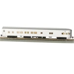 Bachmann 14308 Unlettered Aluminum 85' Smooth-side Observation Passenger Car Ho. Fixed Price $52.99.
