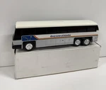 Gray Line Of Alaska Vintage Tour Bus 10" Long Plastic Coin Bank W/ Box. Fixed Price $35.00.